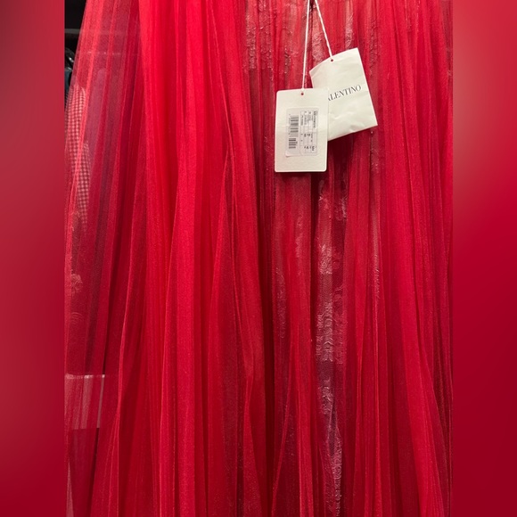VALENTINO red draped tulle and lace gown IT40 🌹PRICE IS FIRM🌹 - Picture 14 of 16